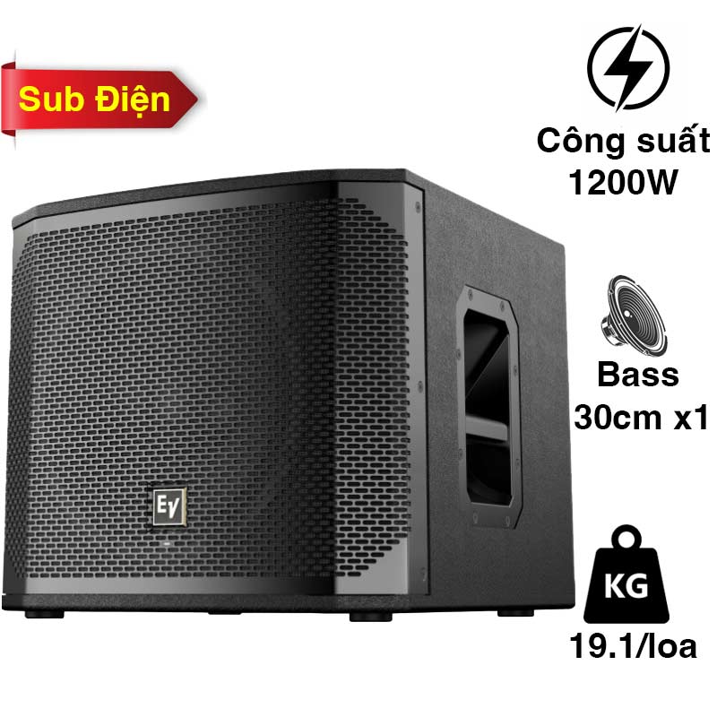 Loa Sub Electro voice EV ELX200-12SP, Liền công suất, Bass 30cm, 1200W, Class D