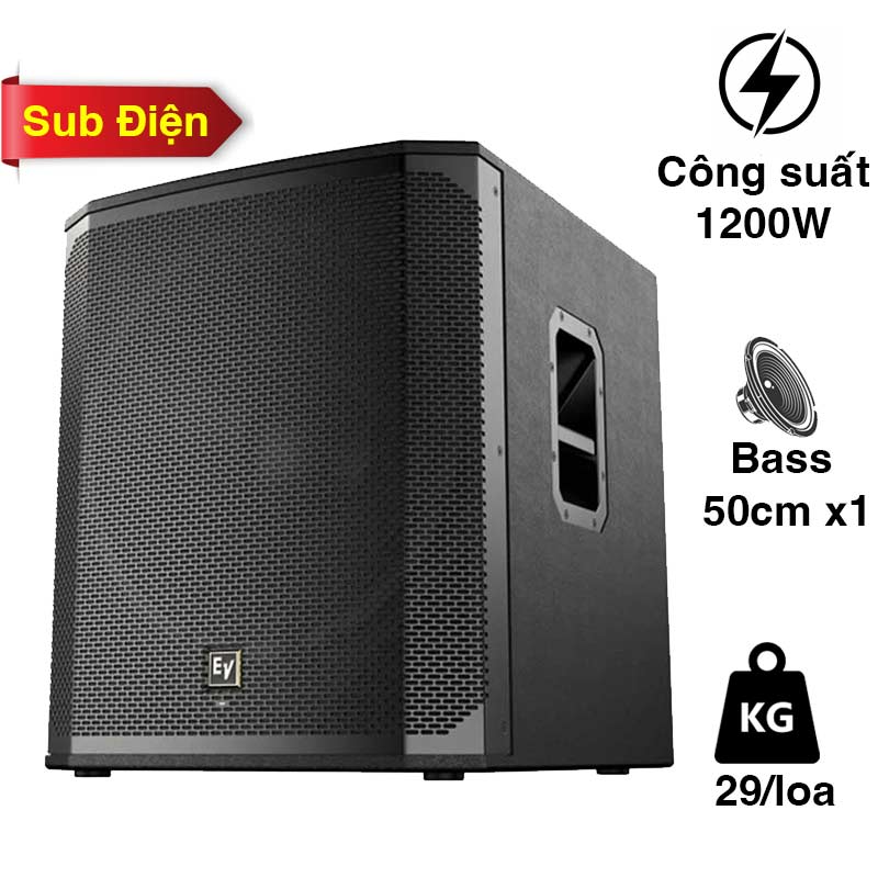 Loa Sub Electro voice EV ELX200-18SP, Bass 50cm, 1200W, Class D