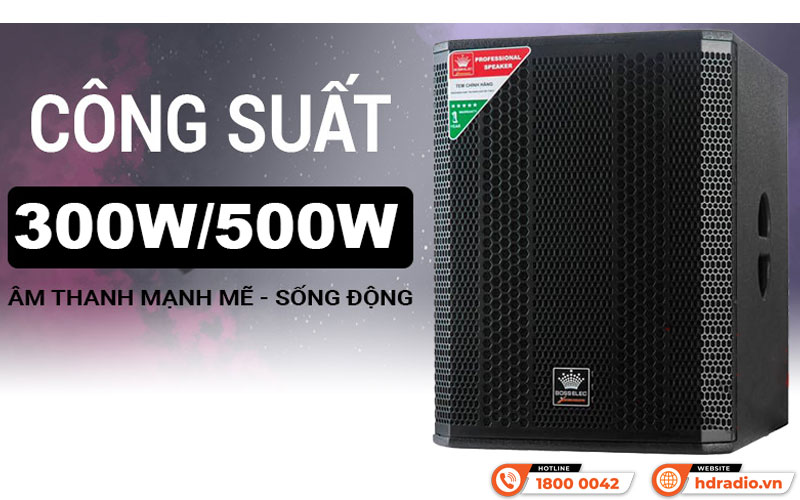 Công suất Loa sub BossElac BE 15