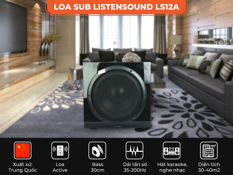loa siêu trầm Listensound ls12a