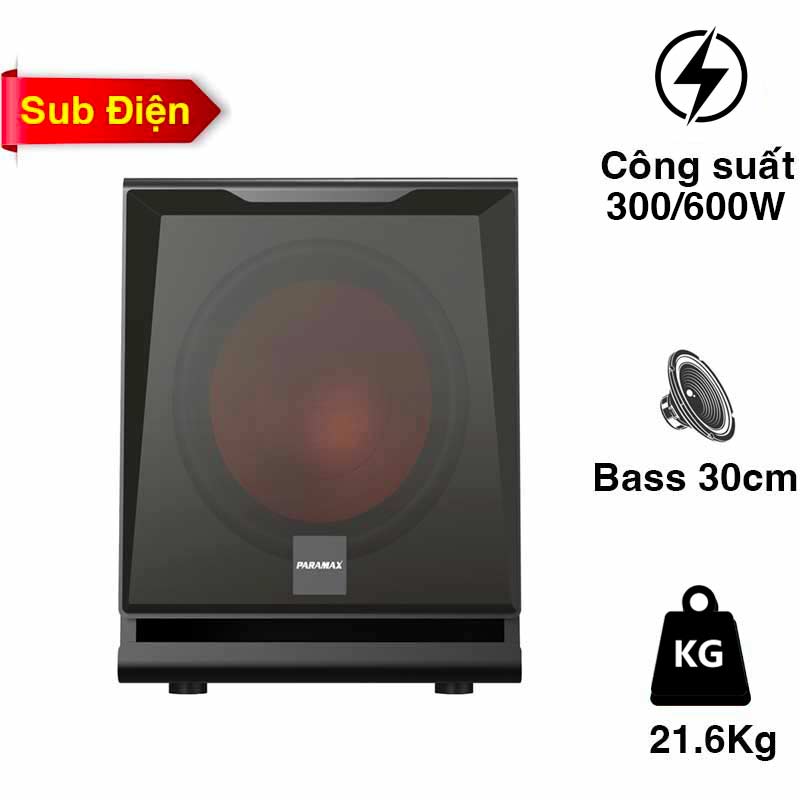 Loa Sub Paramax D30, Bass 30cm, 600W (Peak)