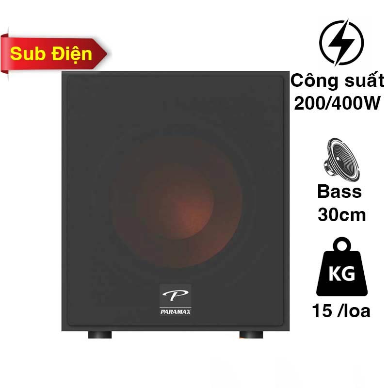 Loa sub Paramax E30, Bass 30 cm, 400W (Peak)