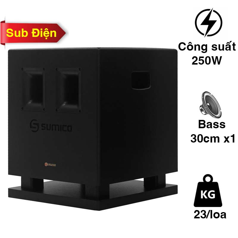 Loa sub Sumico SUB1201, Bass 30cm, Công suất 250W