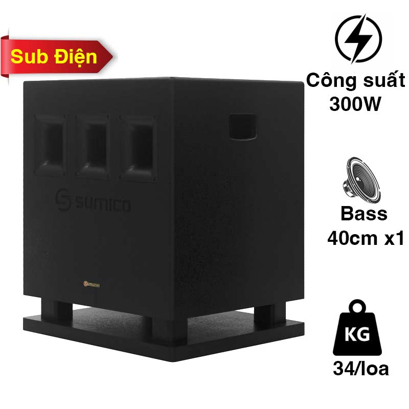 Loa sub Sumico SUB1501, Bass 40cm, Công suất 300W