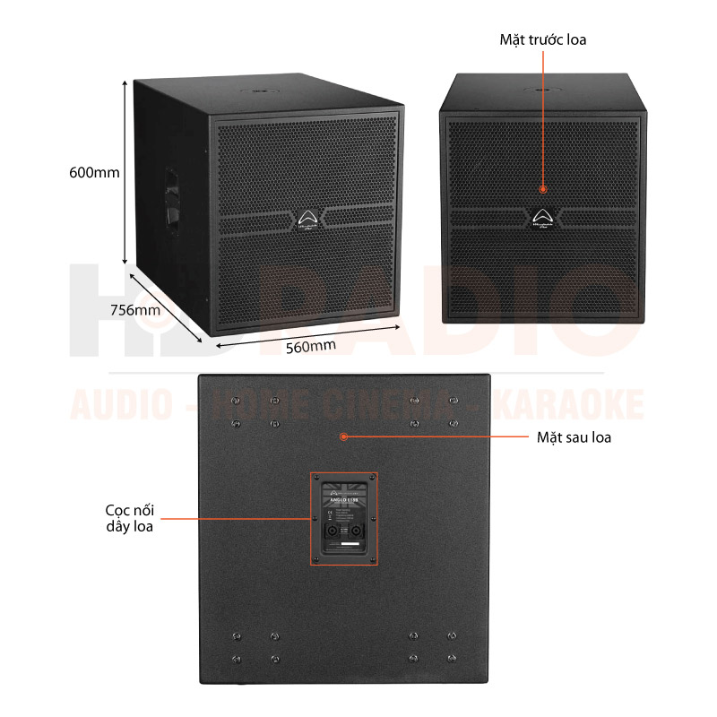 Loa Sub Wharfedale ANGLO E18B chú thích Loa Sub Wharfedale ANGLO E18B chú thích