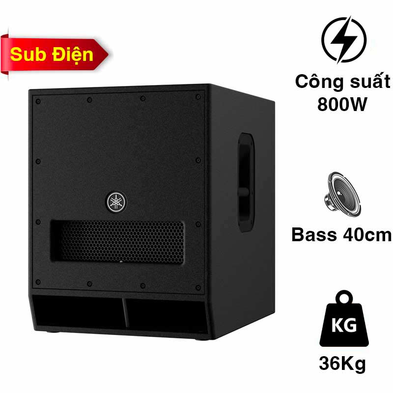 Loa sub Yamaha DXS15MKII, Bass 15 inch, Mạch class-D, Công suất 800W