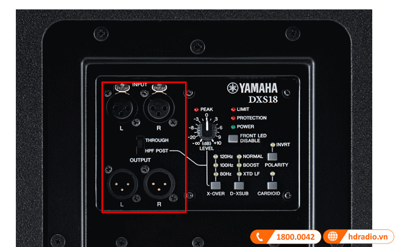 Kết nối loa sub Yamaha DXS18