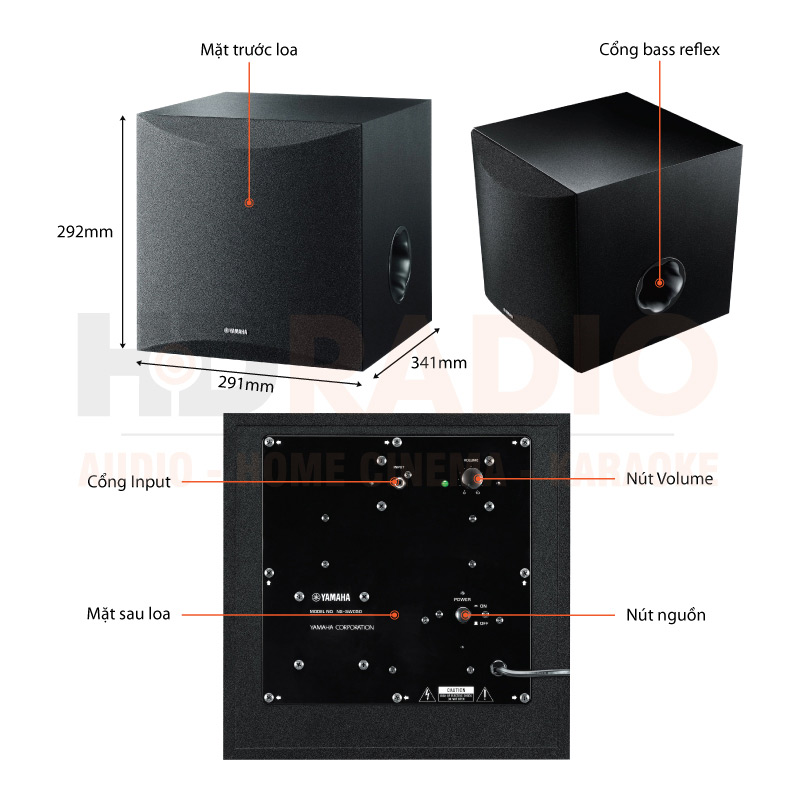Chú thích loa sub Yamaha NS SW050