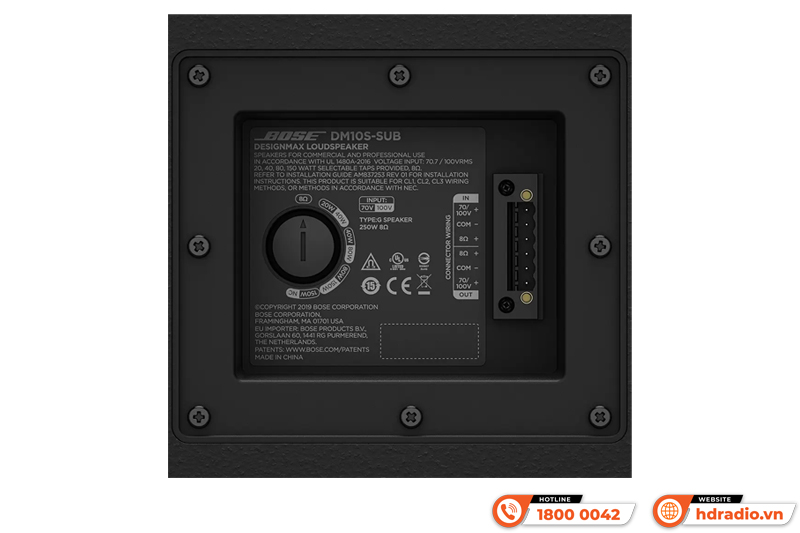 Dễ dàng lắp đặt với Loa treo tường Bose Designmax DM10S-SUB