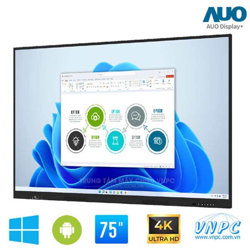 Màn hình tương tác AUO UT7501, 75 inch, 4K-1