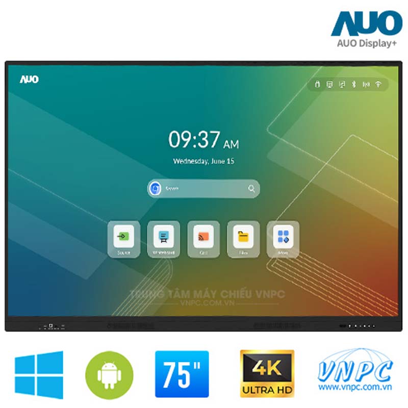 Màn hình tương tác AUO UT7501, 75 inch, 4K-4