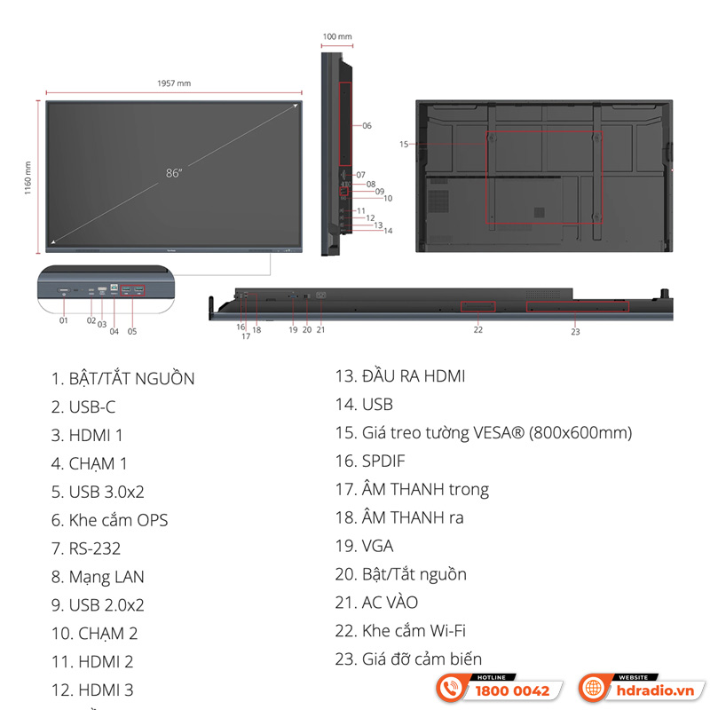 Màn hình tương tác Viewsonic IFP8633-G