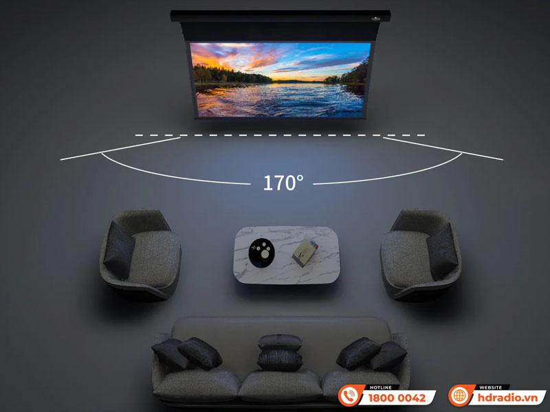 Góc 170 độ Màn chiếu Vividstorm VMSLUST110H
