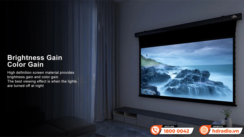 Độ sáng Màn chiếu điện Vividstorm VMSLW110H Độ sáng Màn chiếu điện Vividstorm VMSLW110H