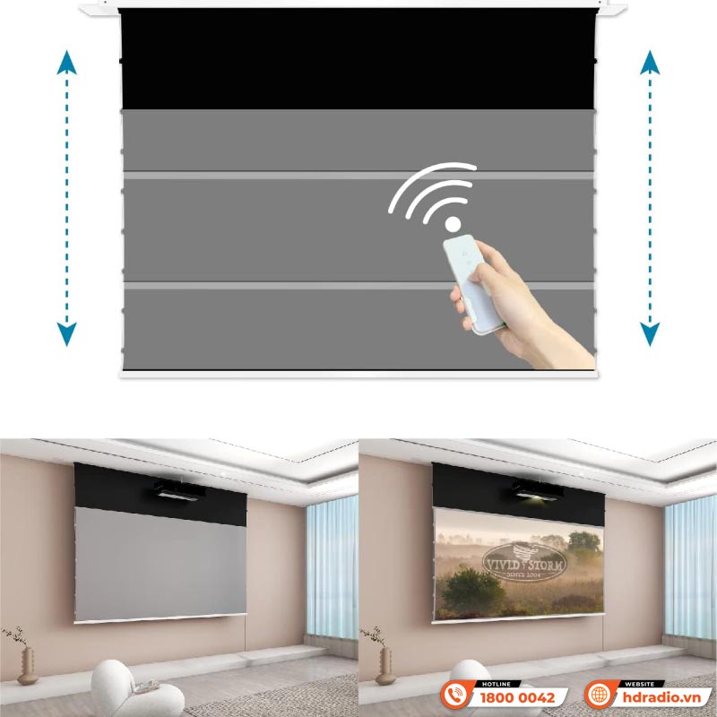 Màn chiếu âm trần Vividstorm VPCLUST100H