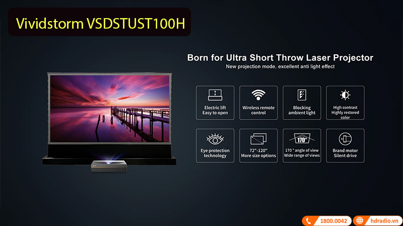 Màn chiếu Vividstorm VSDSTUST100H