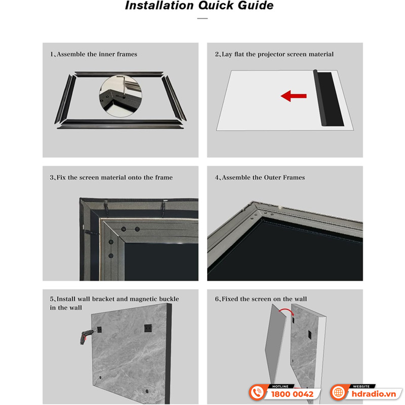 Màn chiếu quang học Vividstorm VCVFFUST100H (100 Inch, 16:9) Dùng Cho Máy Chiếu Gần-4