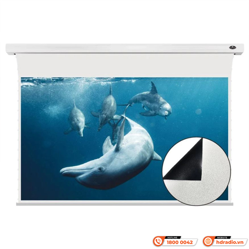 Màn chiếu điện Tab-tensioned Vividstorm VMSLW150H-10