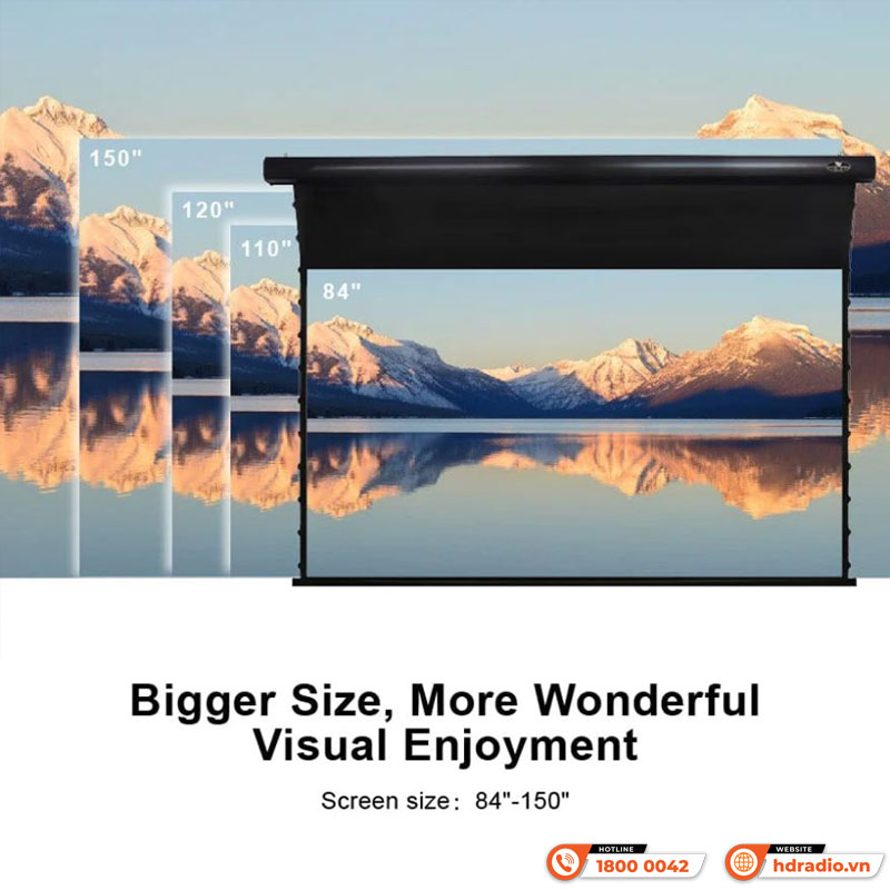 Màn chiếu điện Tab-tensioned Vividstorm VMSLW150H-9