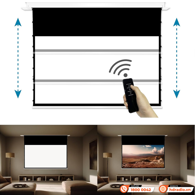 Màn chiếu âm trần Vividstorm VPCLW120H-2