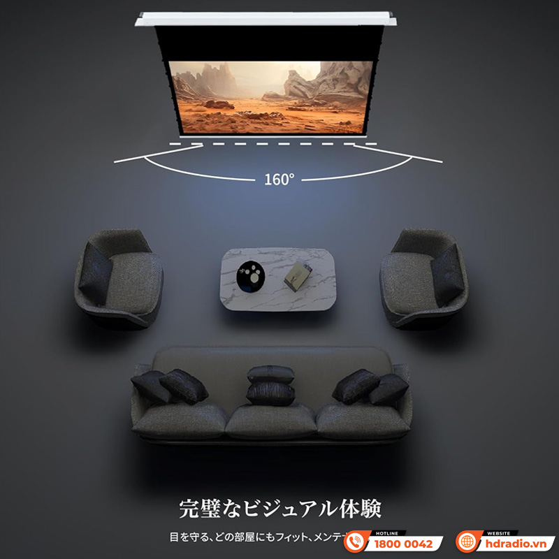 Màn chiếu âm trần Vividstorm VPCLW120H-3