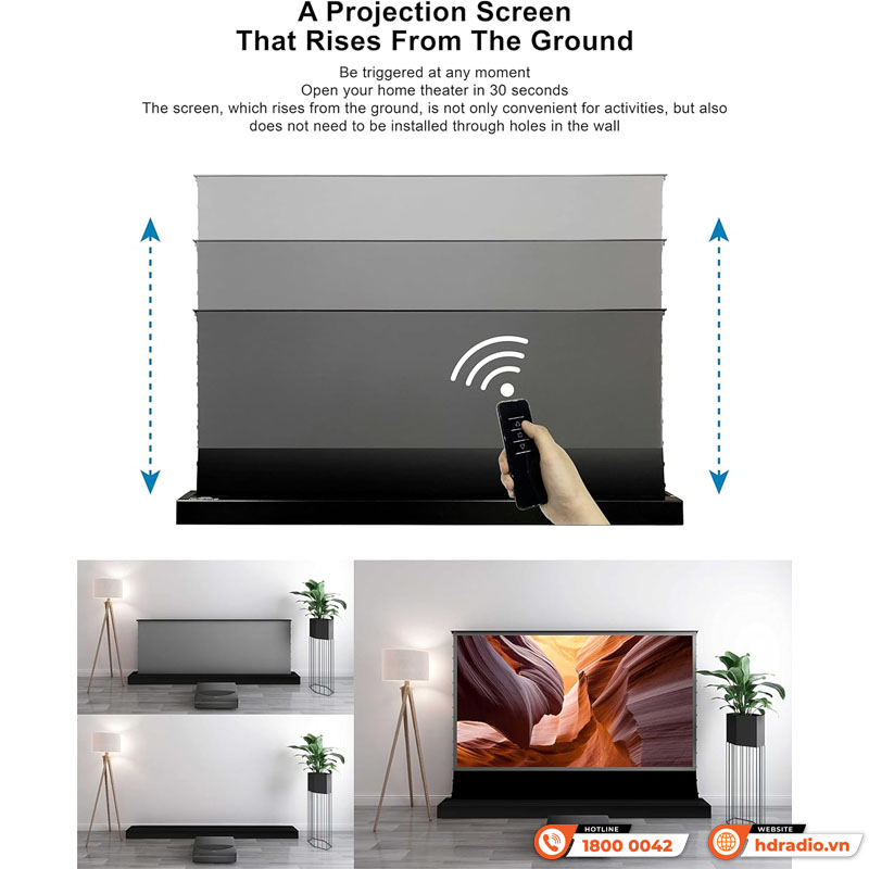 Màn chiếu quang học Vividstorm VSDSTUST92H, 92 Inch (Dùng cho máy chiếu gần)-4