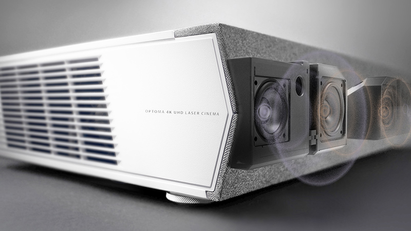 may chieu optoma cinemax xp2 tich hop loa soundbar