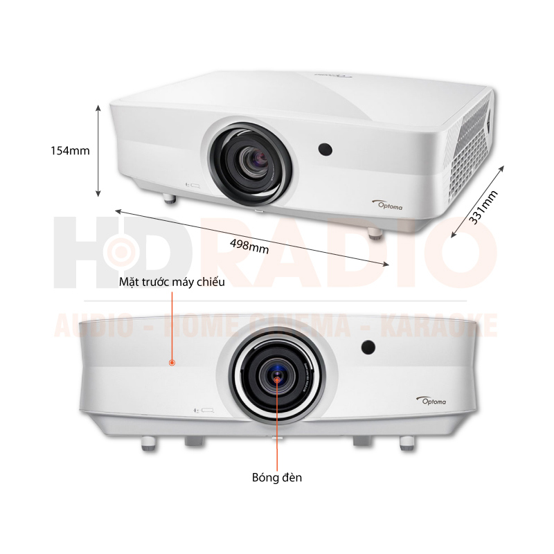 Chú thích Máy chiếu 4K Optoma ZK507