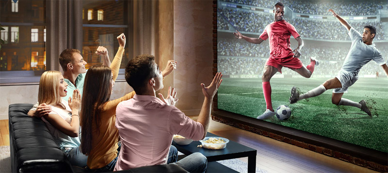 máy chiếu 4k Sony VPL-GTZ380 trình chiếu thể thao