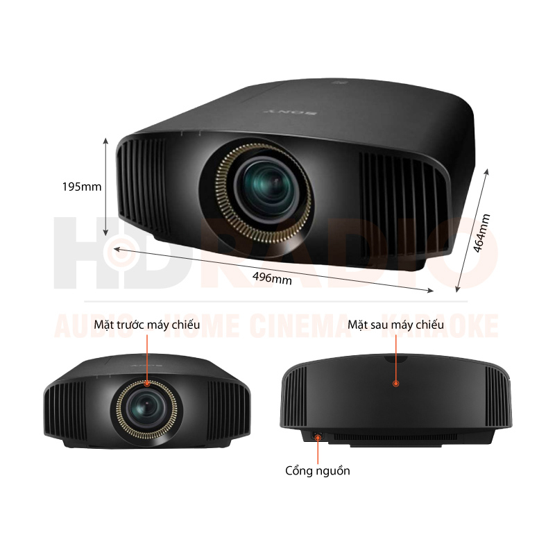 Chú thích Máy chiếu 4K Sony VPL-VW550ES Chú thích Máy chiếu 4K Sony VPL-VW550ES