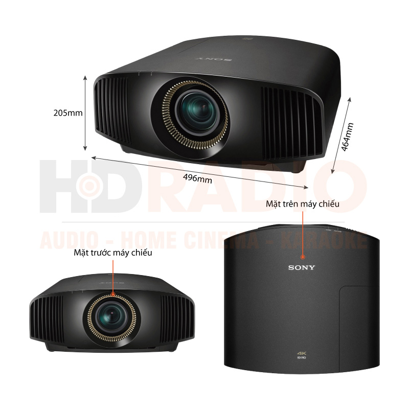 Chú thích Máy chiếu 4K Sony VPL-VW590ES