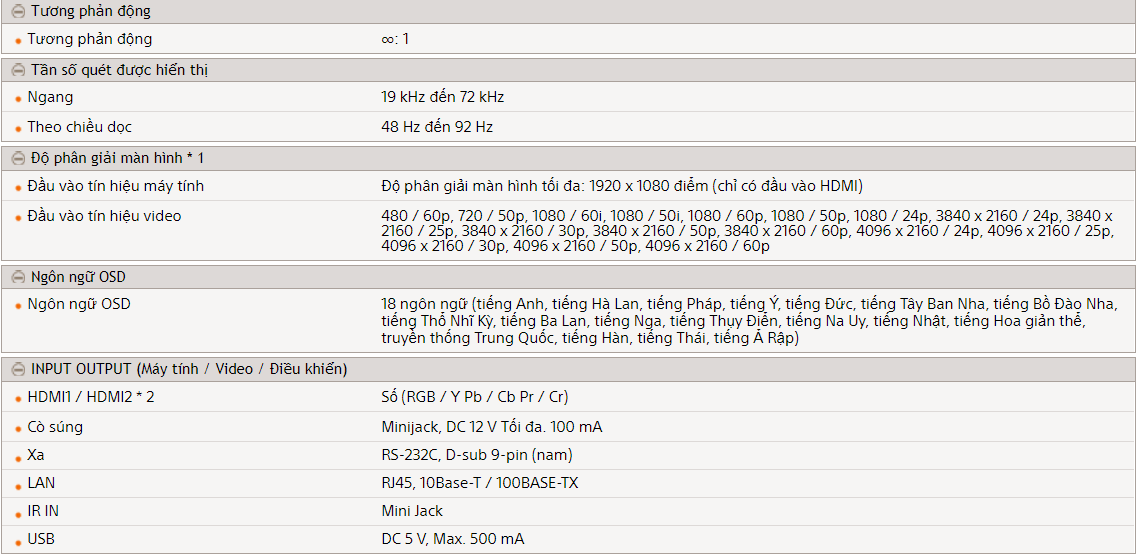 Máy chiếu 4K Sony VPL-VW760ES