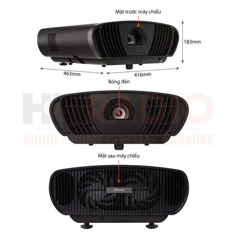 Chú thích Máy chiếu 4K Viewsonic X100-4K Plus