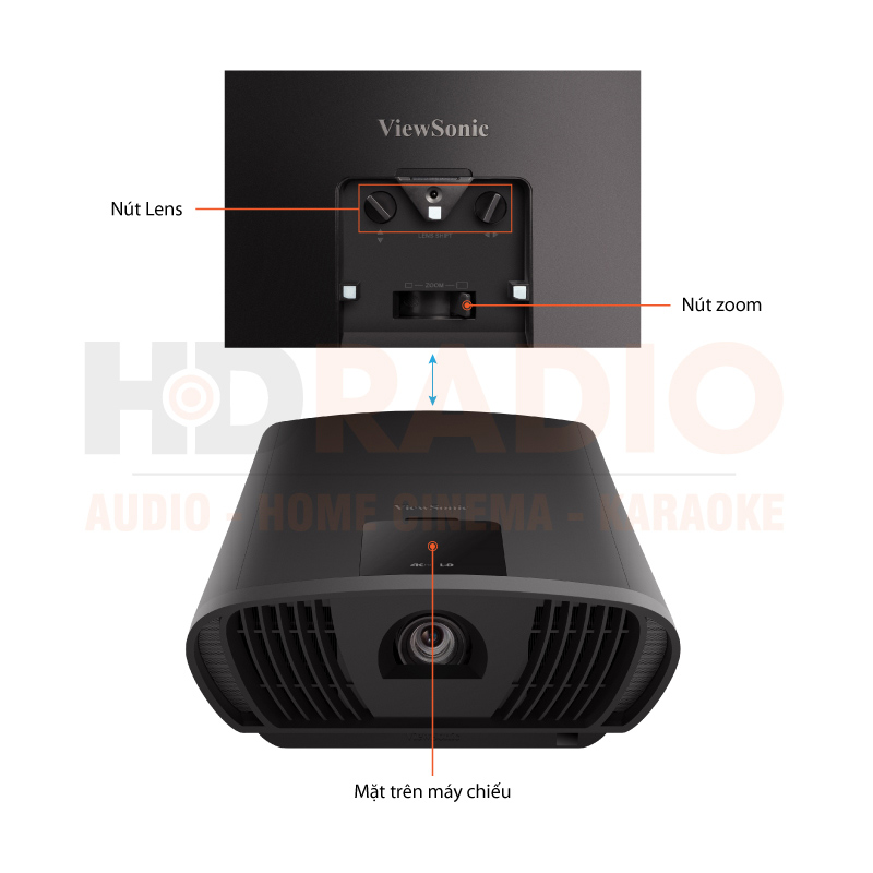 Chú thích Máy chiếu 4K Viewsonic X100-4K Plus