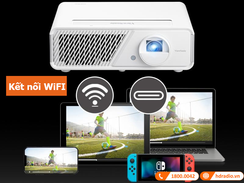 Máy chiếu ViewSonic X1 kết nối WiFi