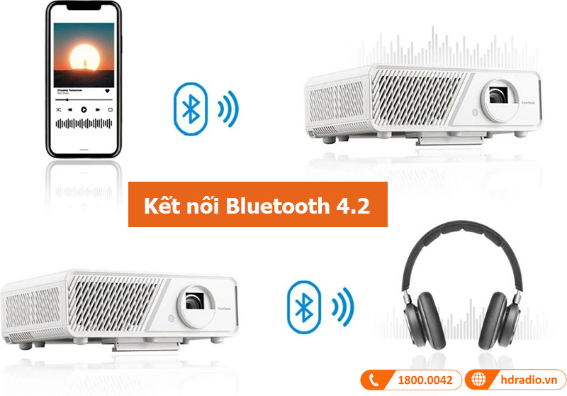 Máy chiếu ViewSonic X2 kết nối bluetooth 