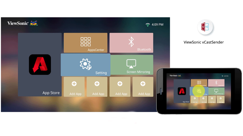 Máy chiếu ViewSonic X2 điều khiển bằng ứng dụng