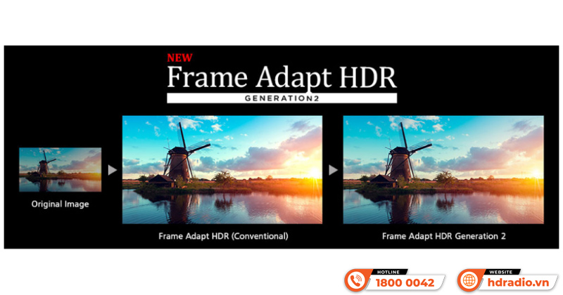 Chức năng Gen2 Frame Adapt HDR cho hình ảnh HDR sáng hơn và nhiều màu sắc hơn
