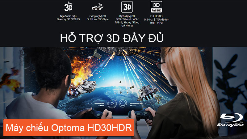 Optoma HD30 HDR hỗ trợ 3D