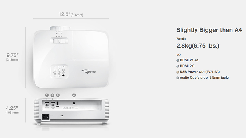 Máy chiếu Optoma HD30HDR nhỏ gọn
