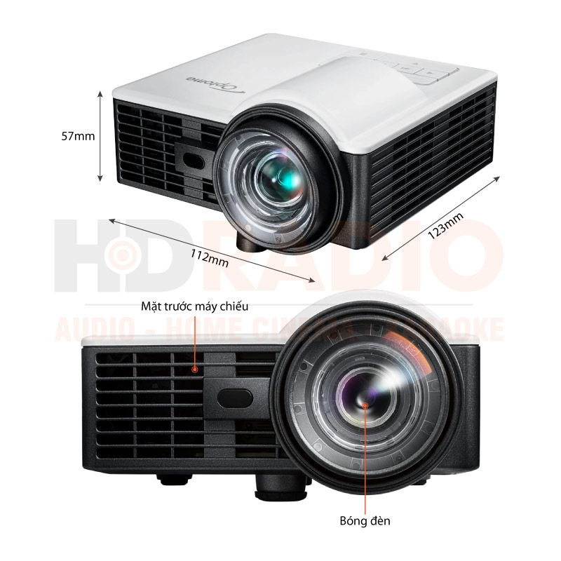 Chú thích Máy chiếu Optoma ML1050ST+