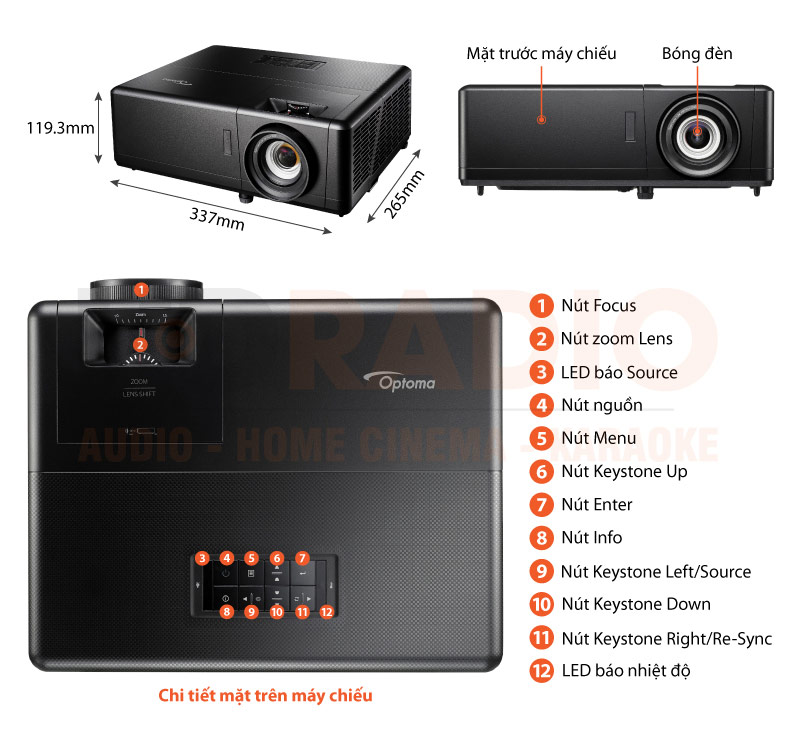 Máy Chiếu Optoma UHZ50+