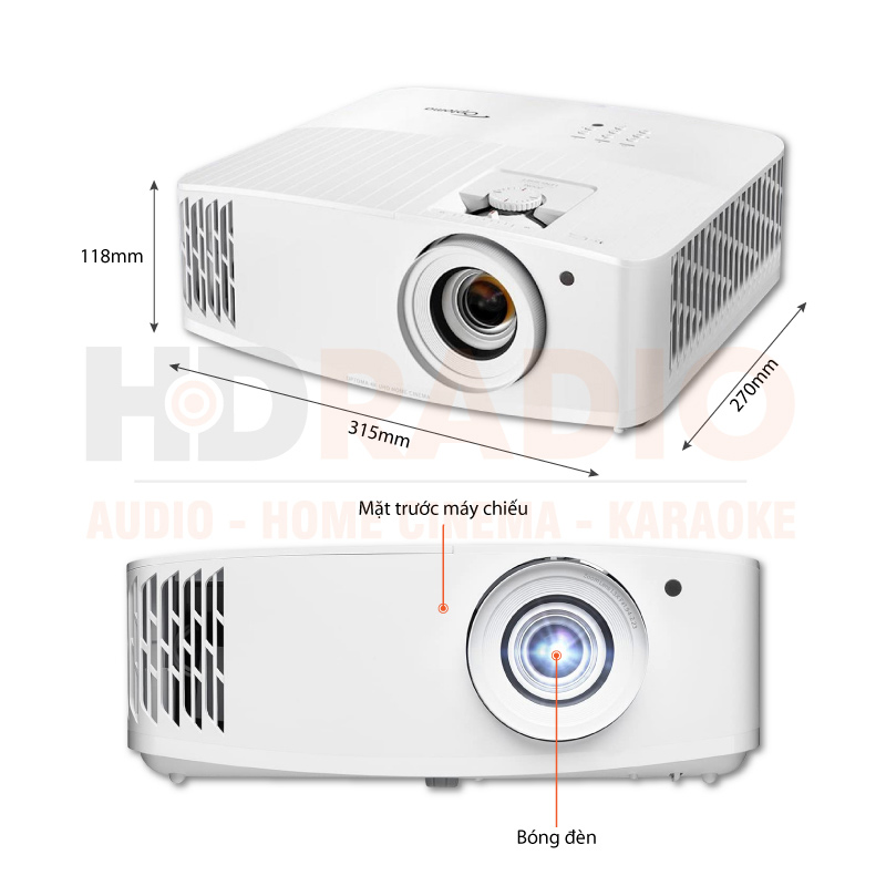Chú thích Máy chiếu Optoma UHD55