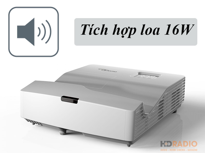 Tích hợp loa 16W Máy chiếu Optoma W340UST
