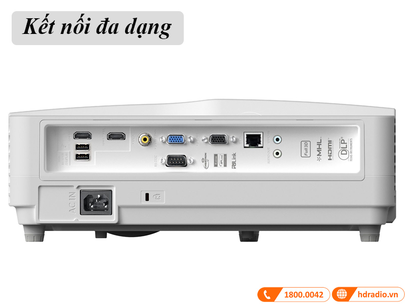 Kết nối đa dạng Máy chiếu Optoma W340UST