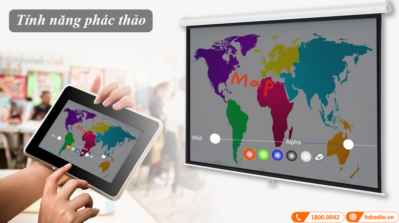 Chức năng phác thảo nội dung Máy chiếu Optoma W340UST