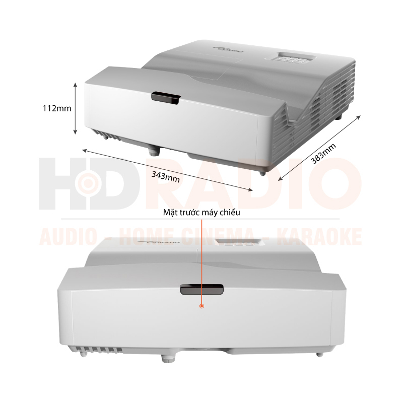 Chú thích Máy chiếu Optoma W340UST