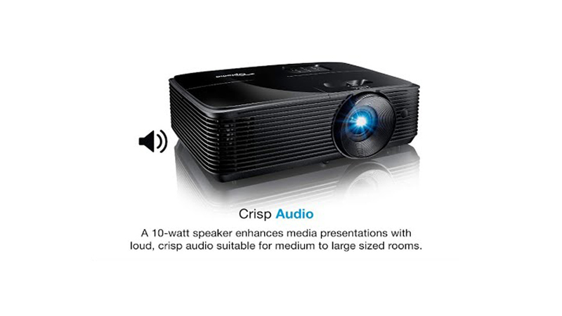 loa tich hop trong may chieu optoma x400lve