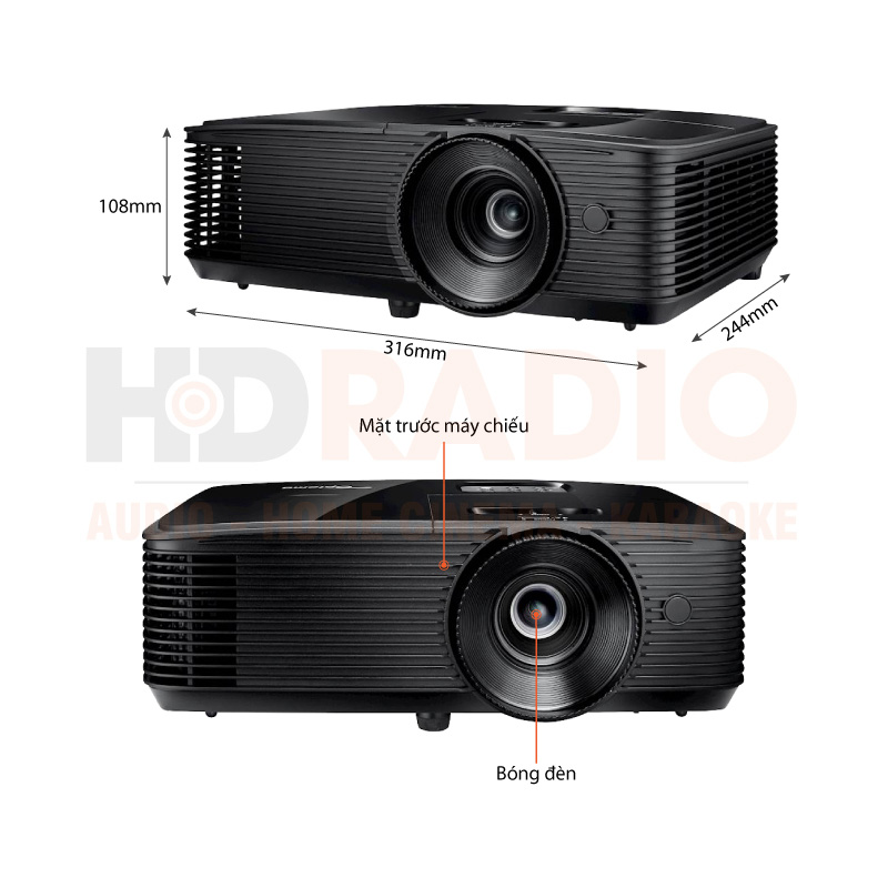 Chú thích Máy chiếu Optoma X400LVe