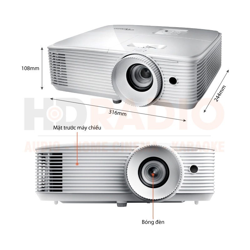 Chú thích Máy chiếu Optoma EH335